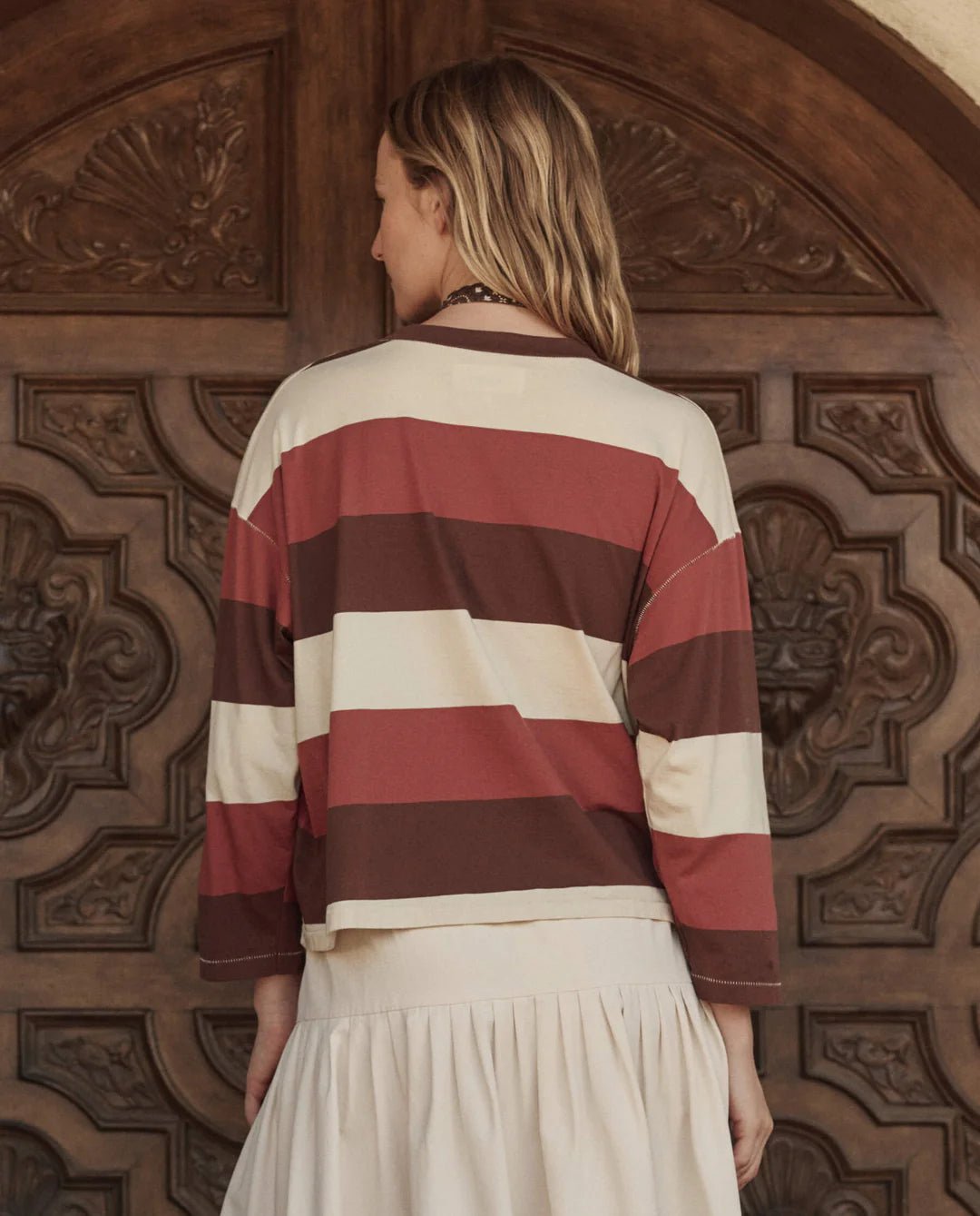 The Great - Field Tee Ashwood Stripe - Kalifornia Jean Bar