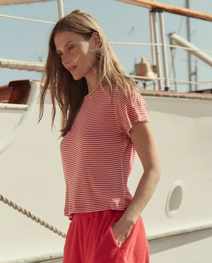 The Great - Little Tee Pimento Stripe - Kalifornia Jean Bar