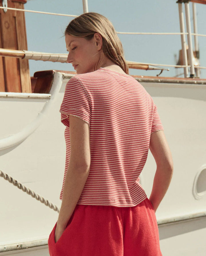 The Great - Little Tee Pimento Stripe - Kalifornia Jean Bar