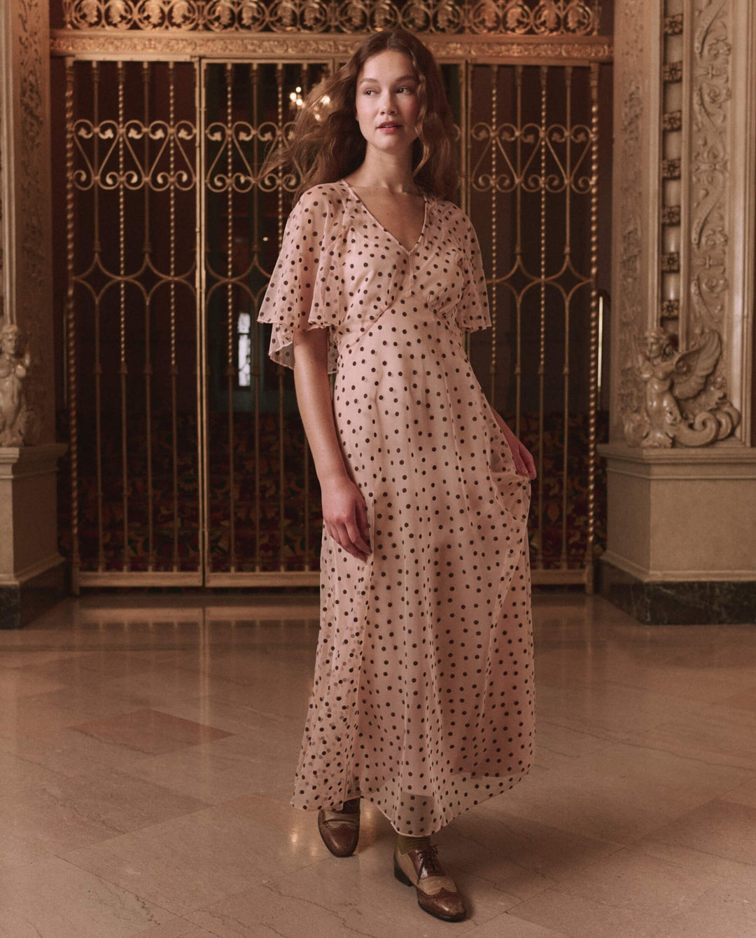 THE GREAT. - Pink Dot Festal Dress - Kalifornia Jean Bar