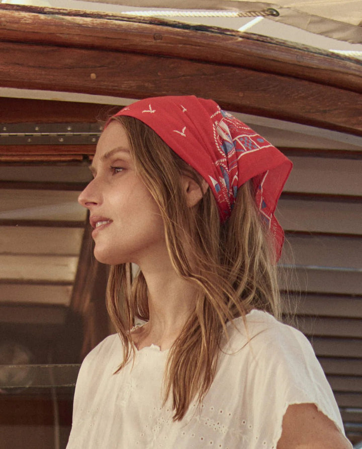 The Great - Sailboat Bandana Red - Kalifornia Jean Bar
