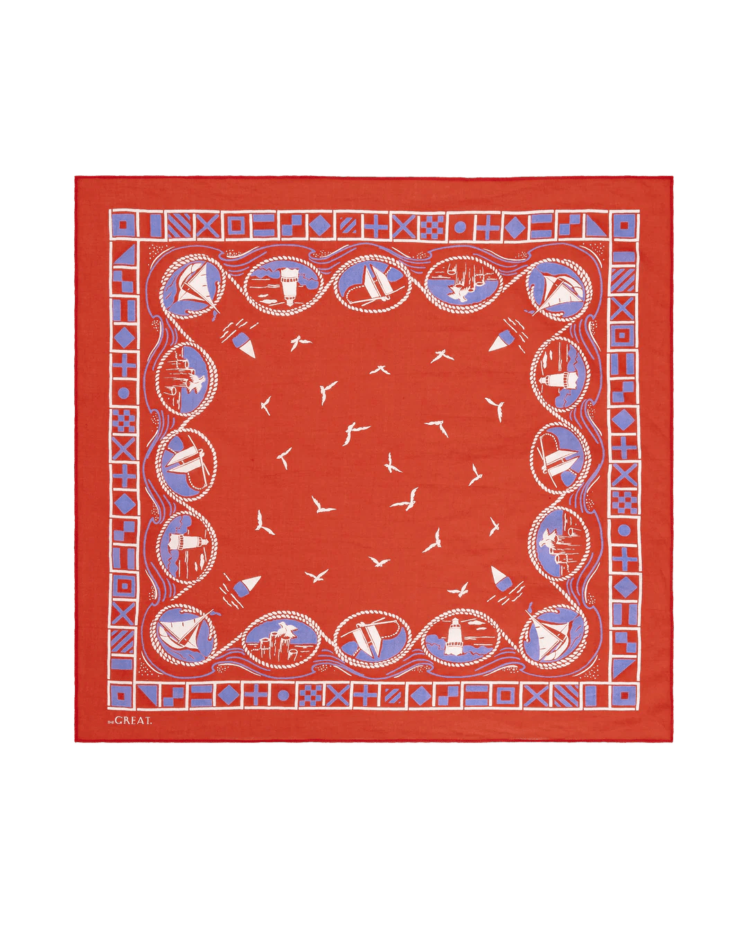 The Great - Sailboat Bandana Red - Kalifornia Jean Bar