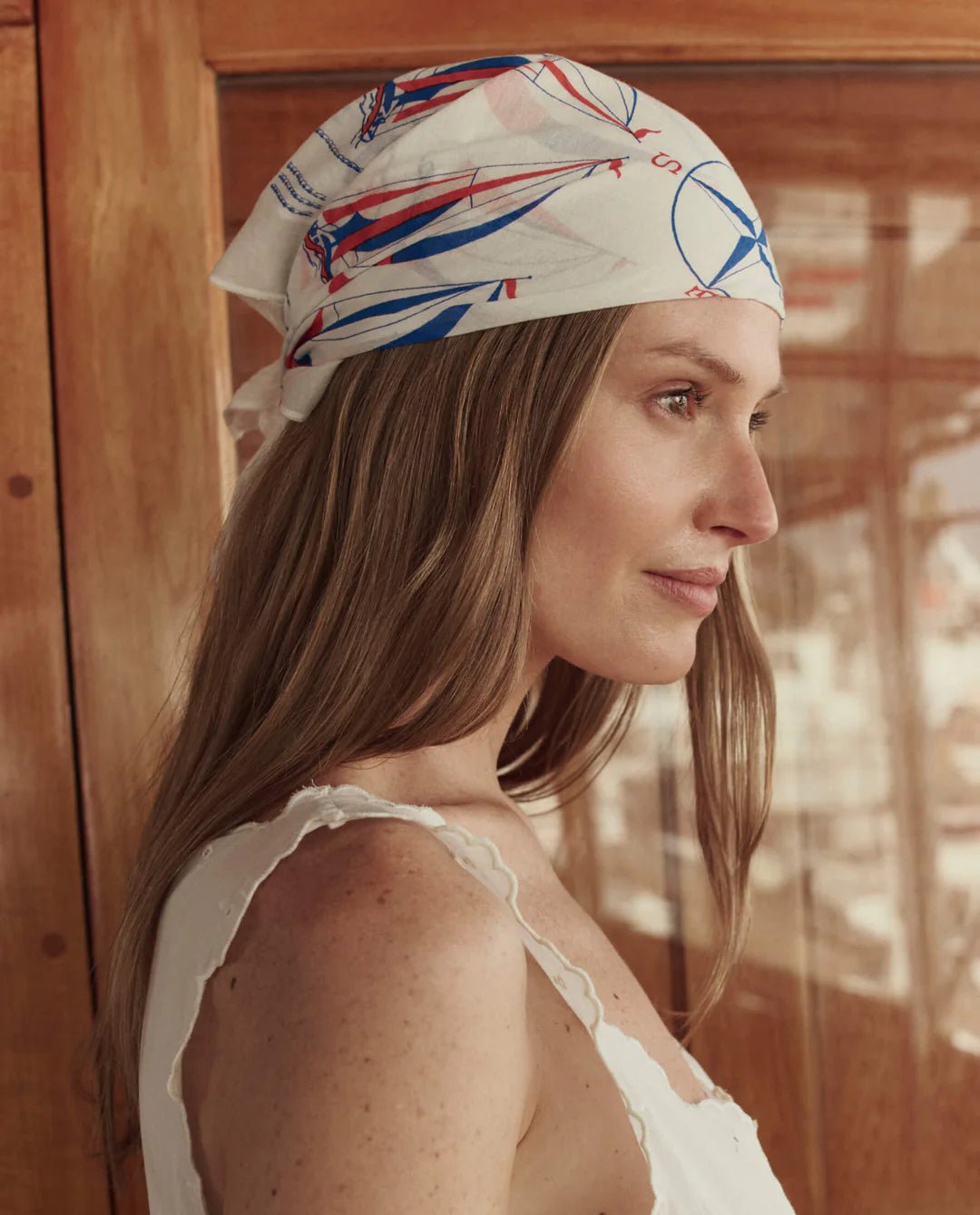 The Great - Sailboat Bandana White - Kalifornia Jean Bar