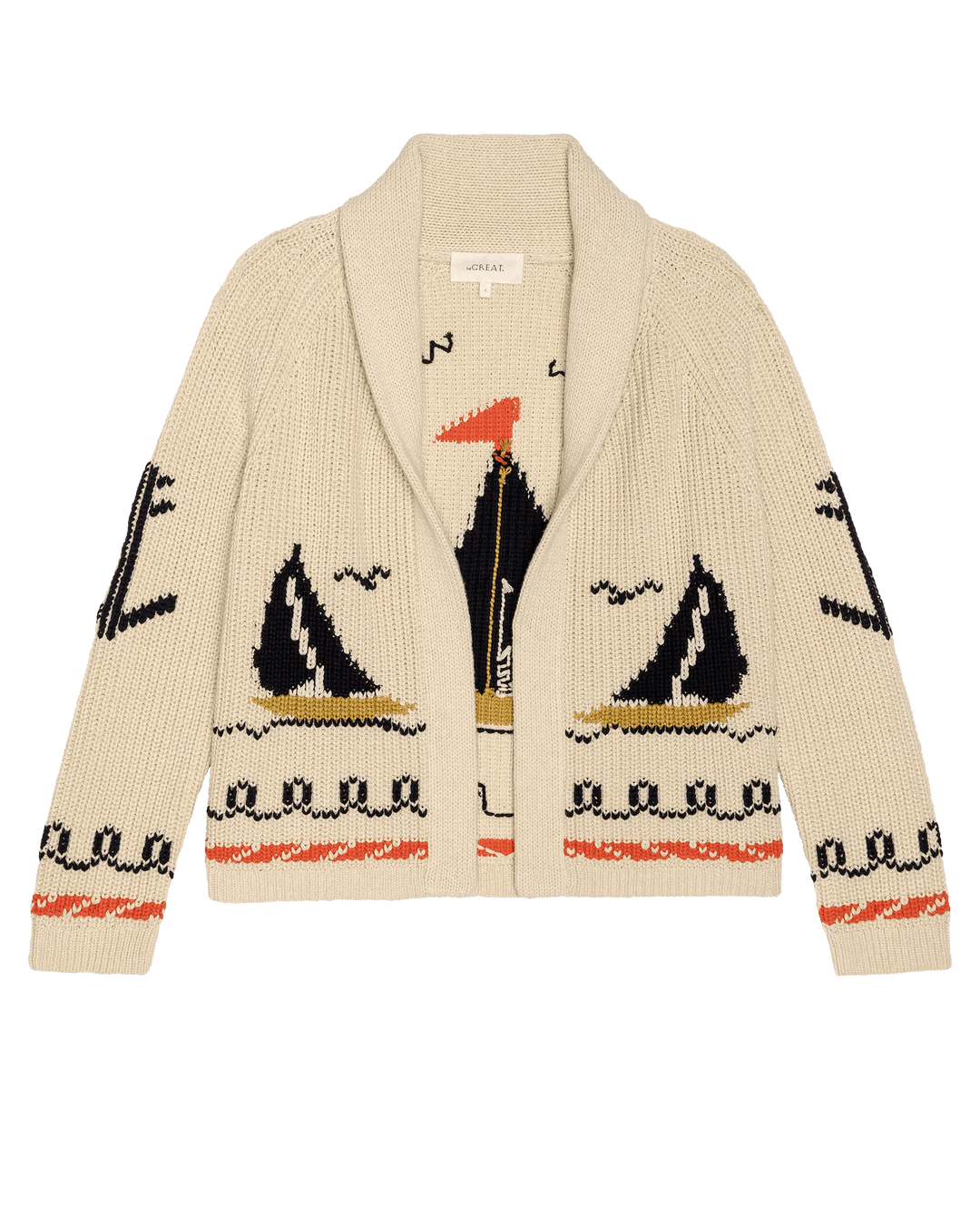 The Great - Sailboat Lodge Cardigan Cream - Kalifornia Jean Bar