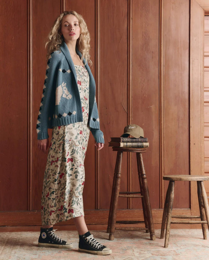 The Great - Stable Lodge Cardigan Blue Bell - Kalifornia Jean Bar
