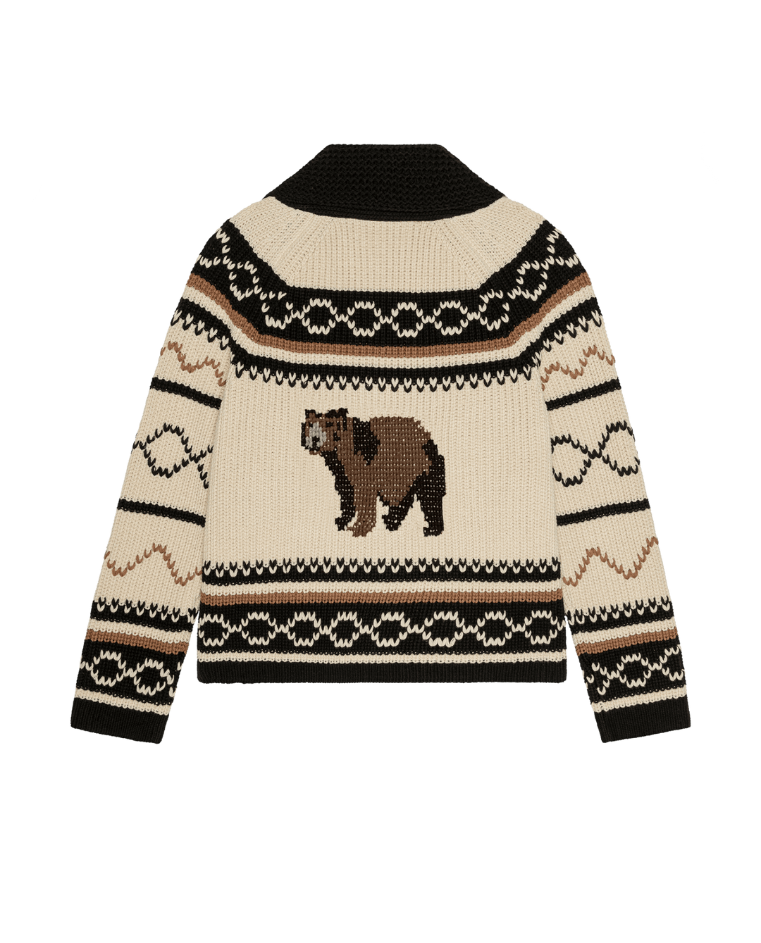 The Great - The Bear Lodge Cardigan in Black - Kalifornia Jean Bar