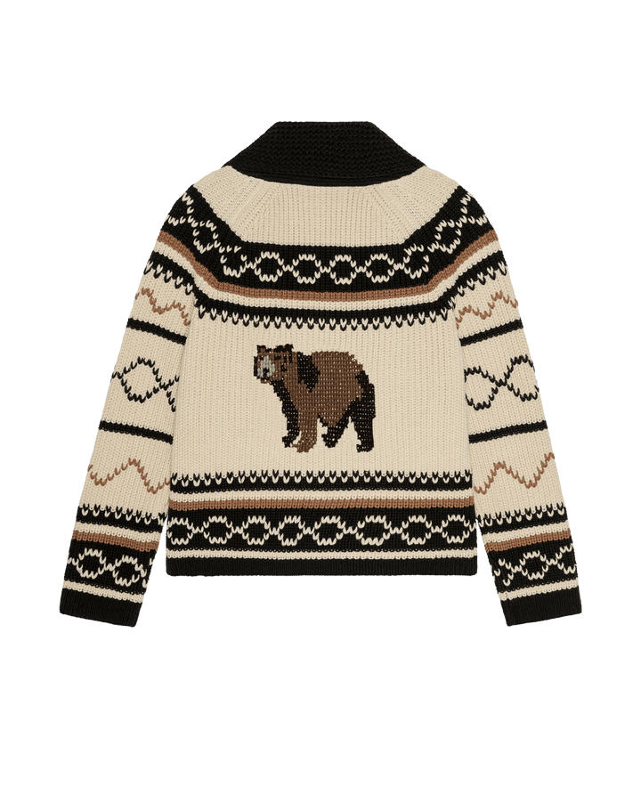 The Great - The Bear Lodge Cardigan in Black - Kalifornia Jean Bar