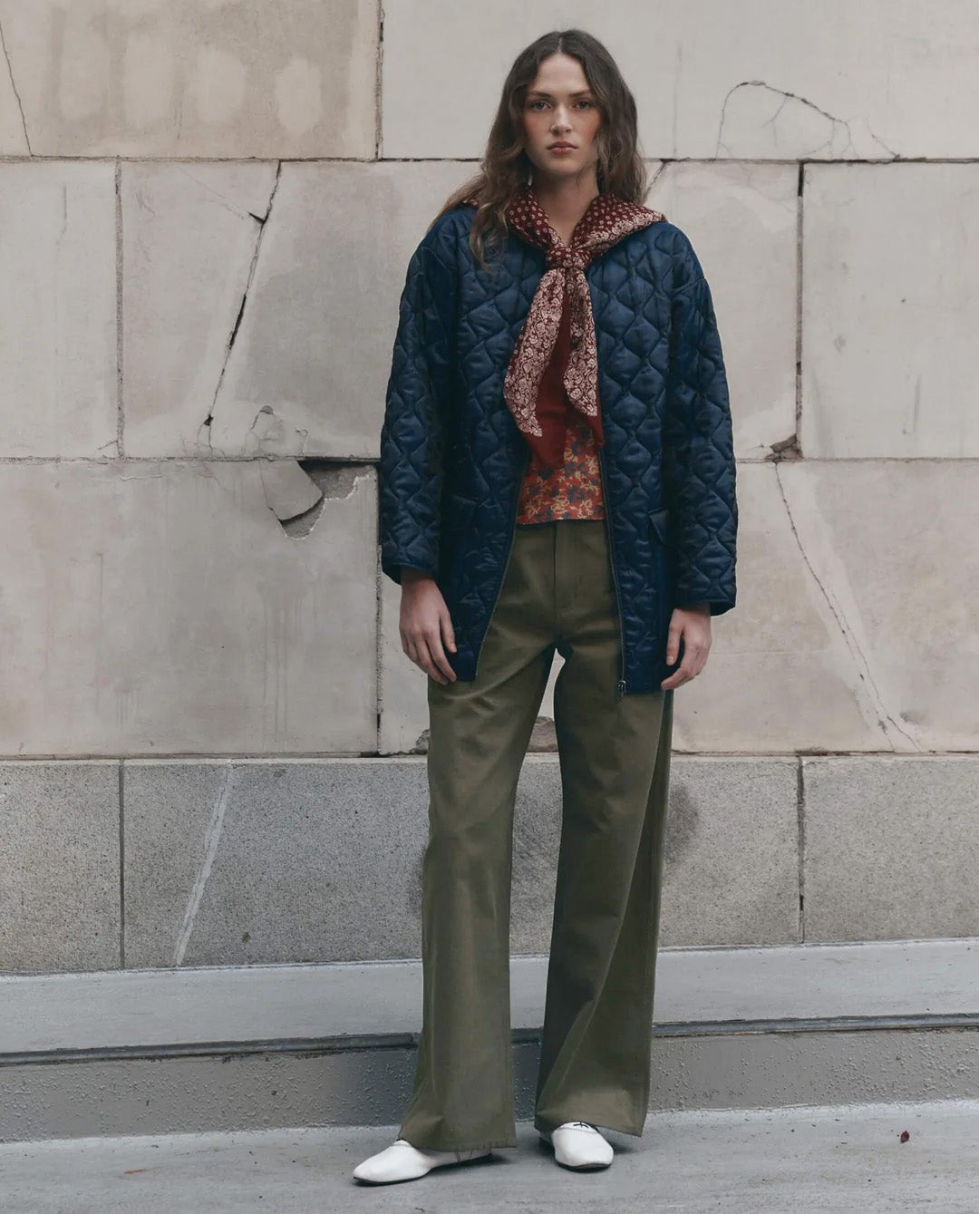 The Great - The Firefighter Jacket in Olive with Chocolate - Kalifornia Jean Bar