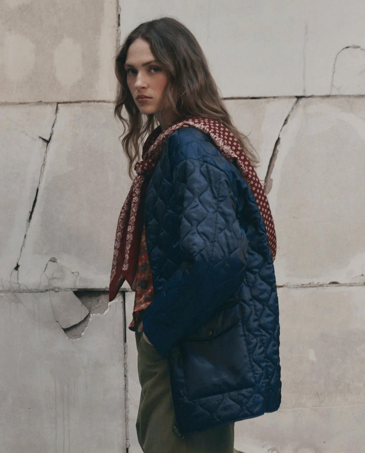 The Great - The Firefighter Jacket in Olive with Chocolate - Kalifornia Jean Bar