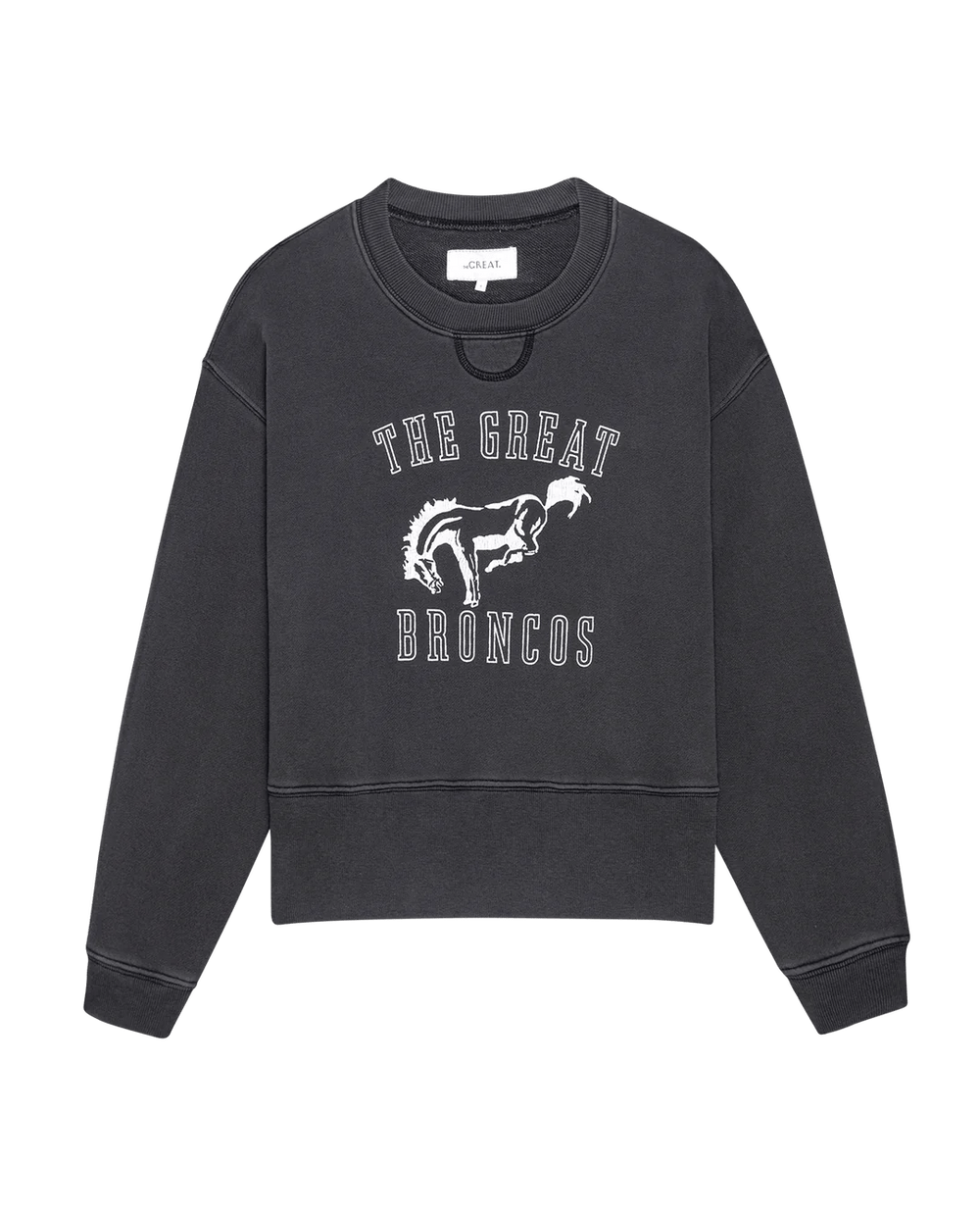 The Great - Washed Black Bucking Bronco League Sweatshirt - Kalifornia Jean Bar