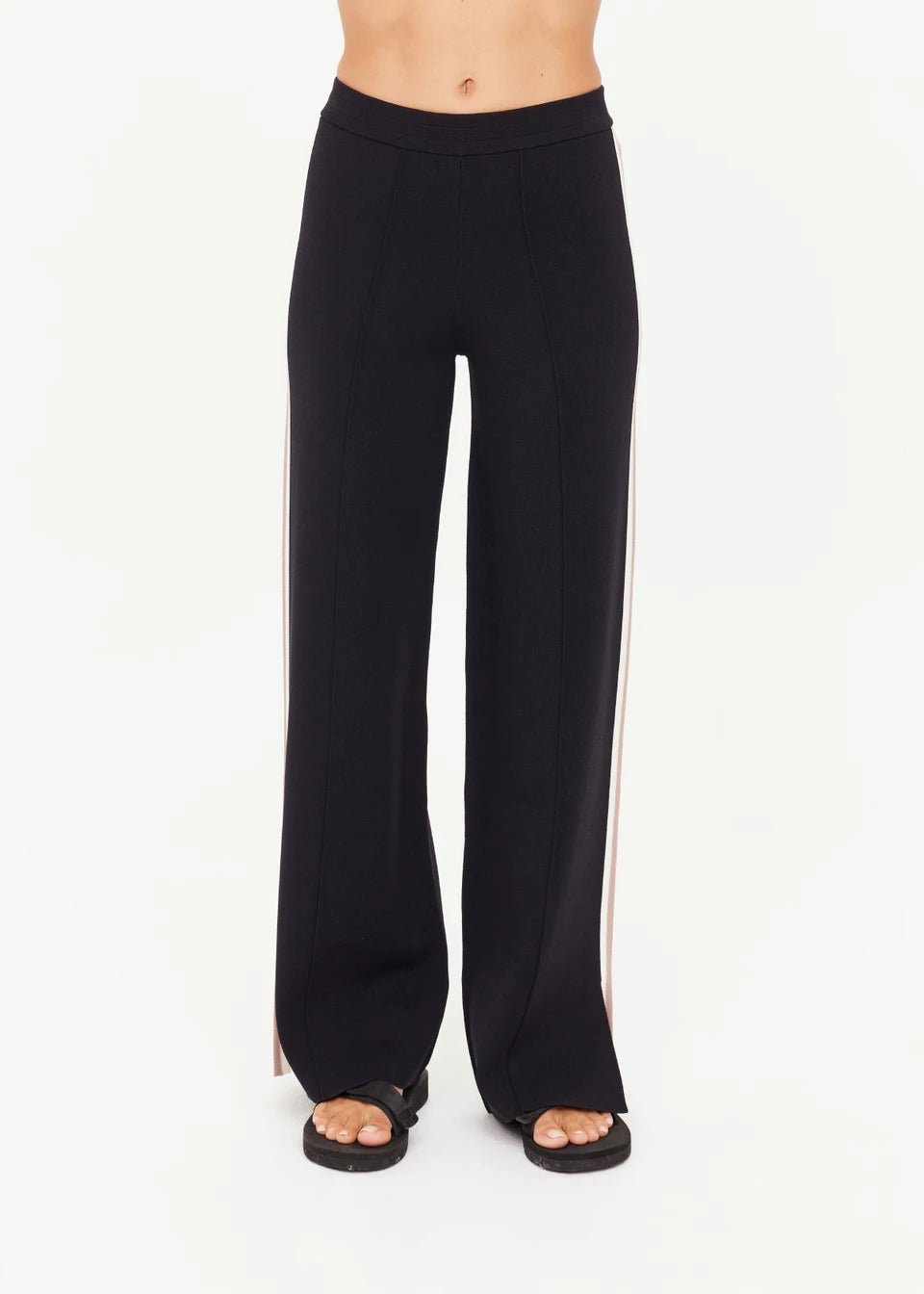 The Upside - Freya Knit Pant In Black - Kalifornia Jean Bar