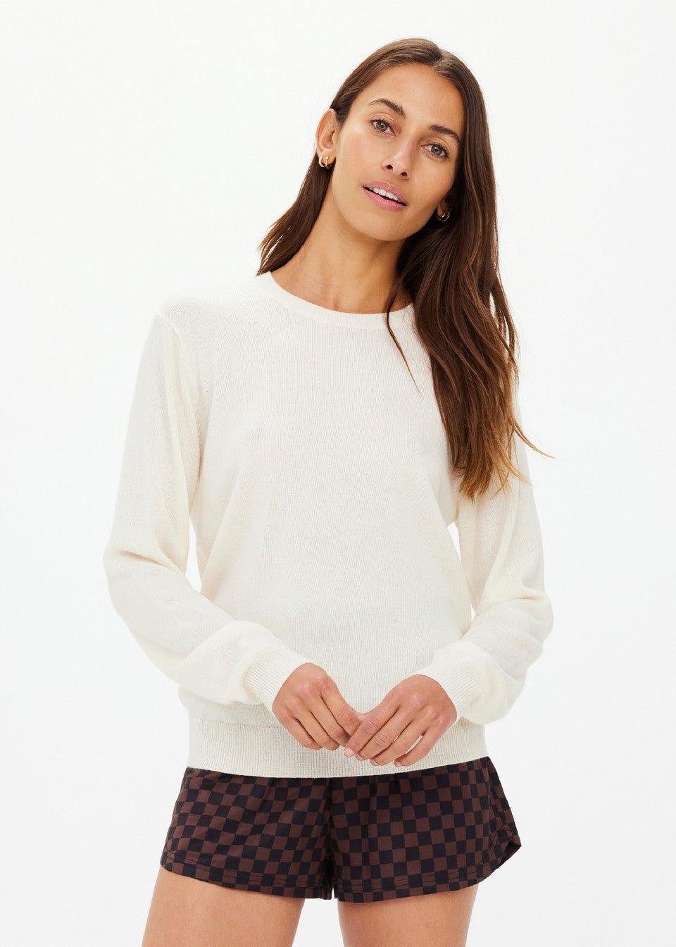 The Upside - Gisella Wool Sweater in Creme - Kalifornia Jean Bar