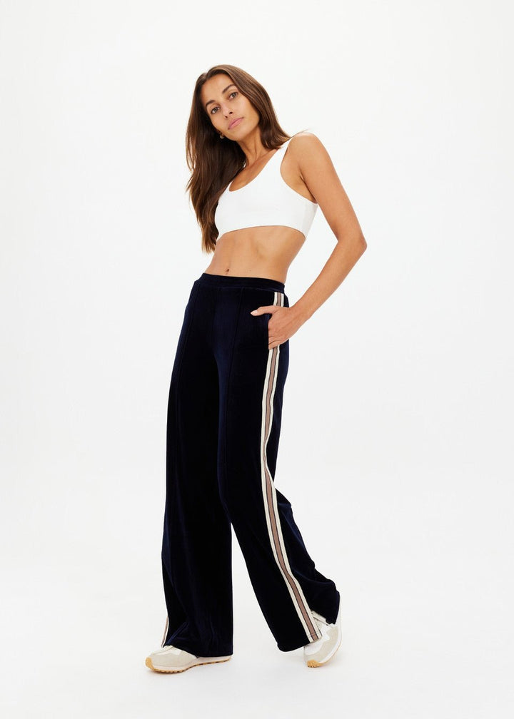 The Upside - Monaco Freya Wide Leg Pant in Navy - Kalifornia Jean Bar