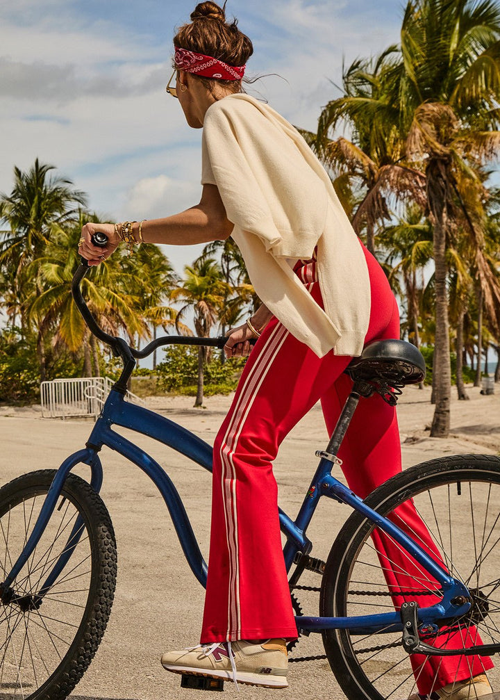 The Upside - Muse Flare Pant in Roja - Kalifornia Jean Bar