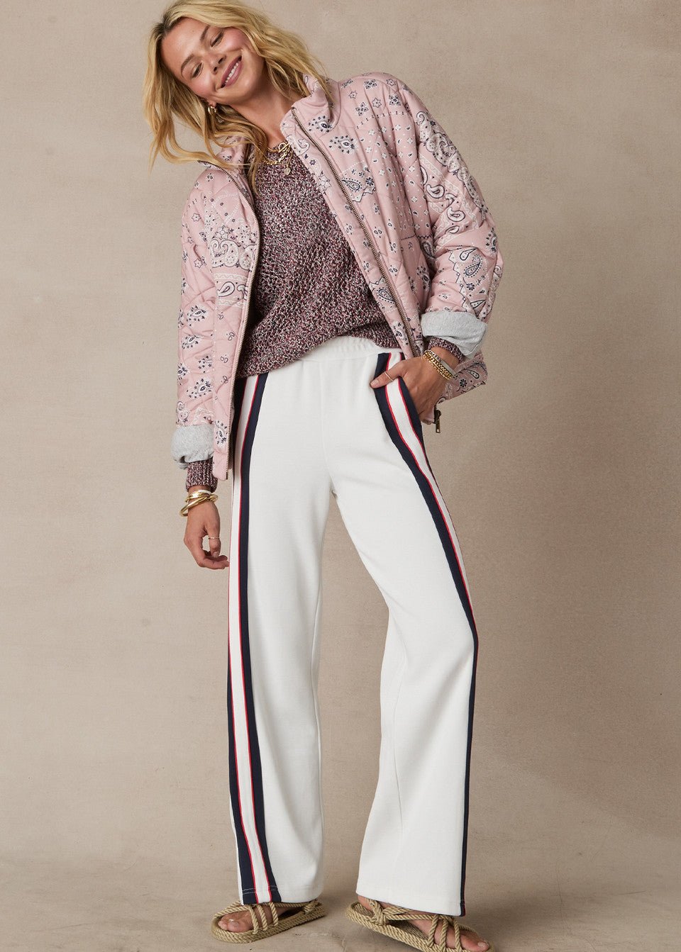 The Upside - White Pacific Wide Leg Cody Pant - Kalifornia Jean Bar