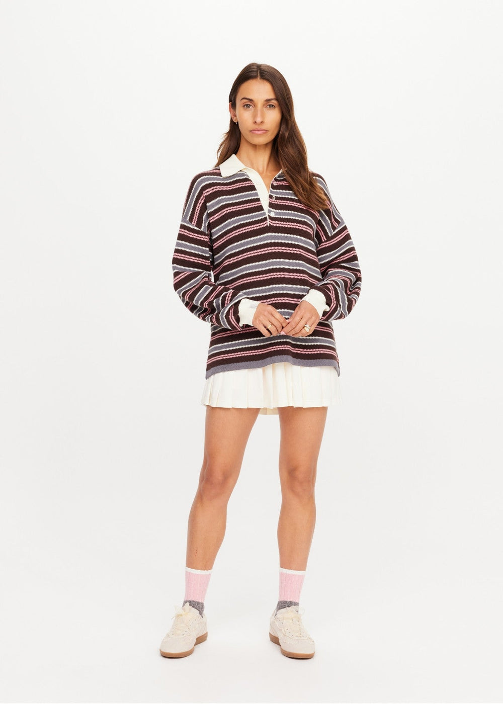 The Upside - Wonder Knit Stripe Polo - Kalifornia Jean Bar