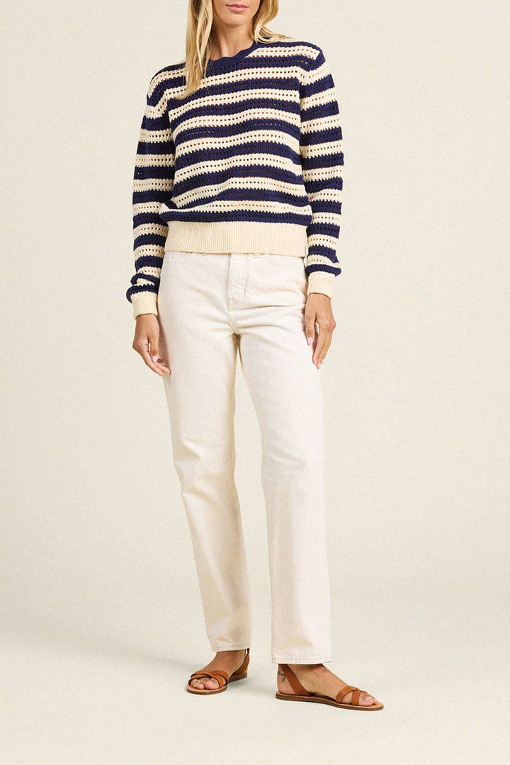 Trovata - Ryann Sweater Navy Stripe - Kalifornia Jean Bar
