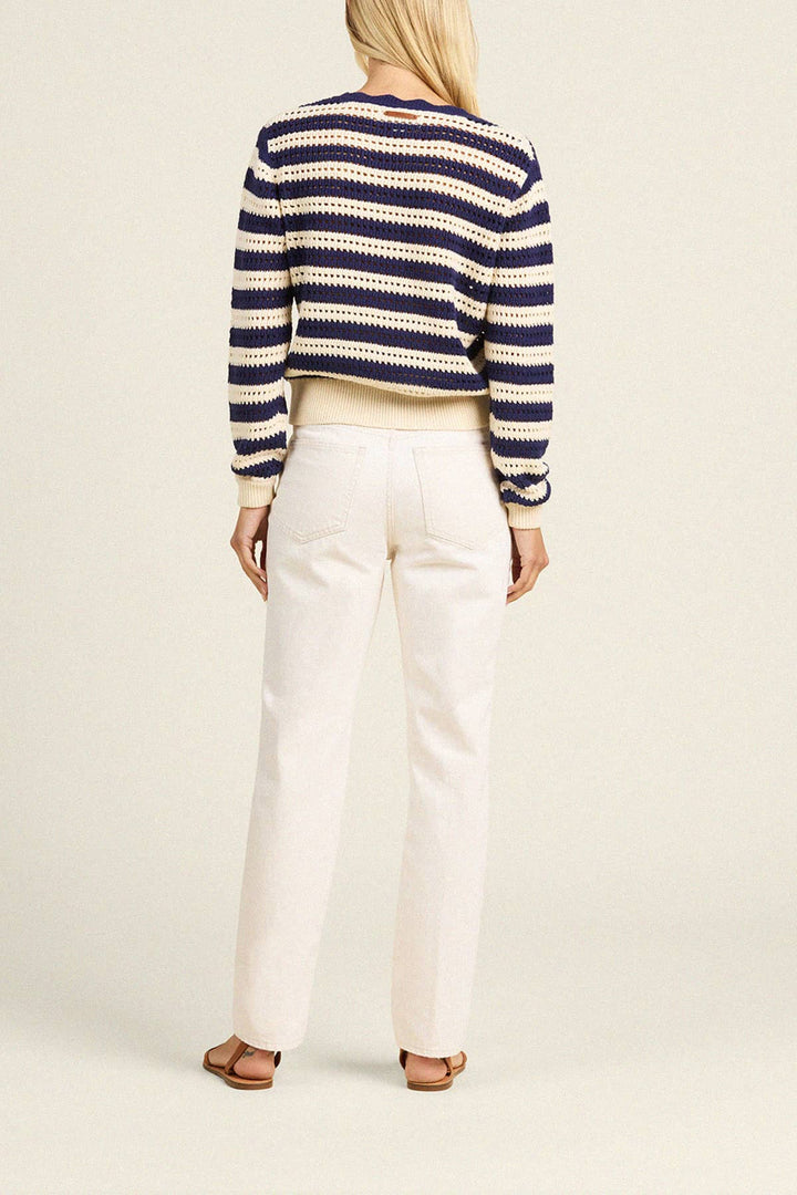 Trovata - Ryann Sweater Navy Stripe - Kalifornia Jean Bar