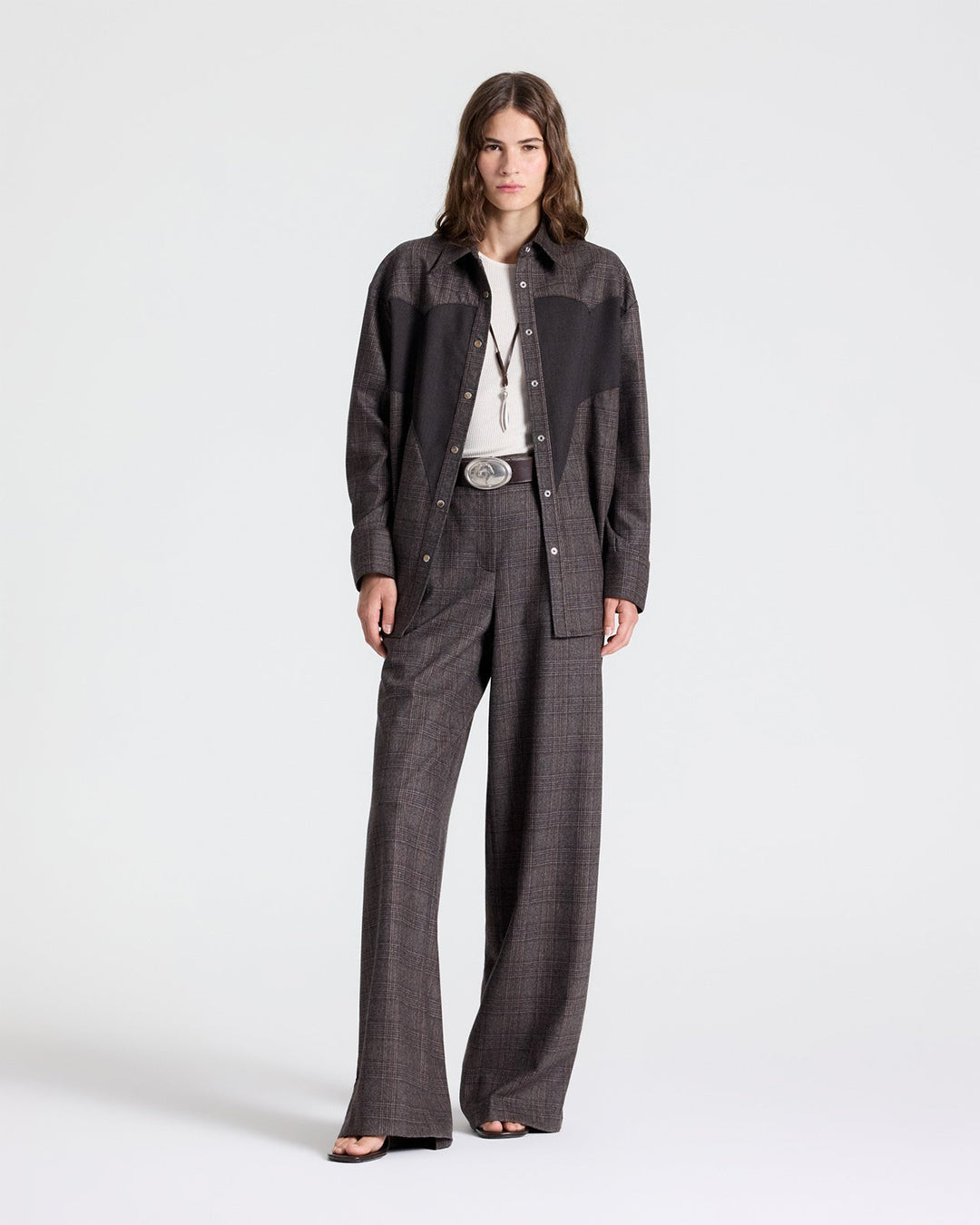 TWP - Austin Shirt - Chocolate Multi / Dark Chocolate - Kalifornia Jean Bar