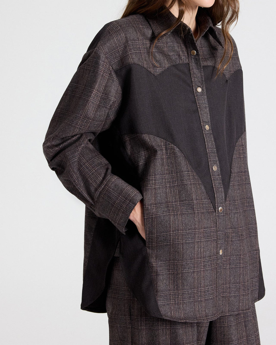 TWP - Austin Shirt - Chocolate Multi / Dark Chocolate - Kalifornia Jean Bar