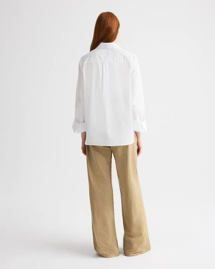 TWP - Boyfriend Superfine Cotton Shirt in White - Kalifornia Jean Bar