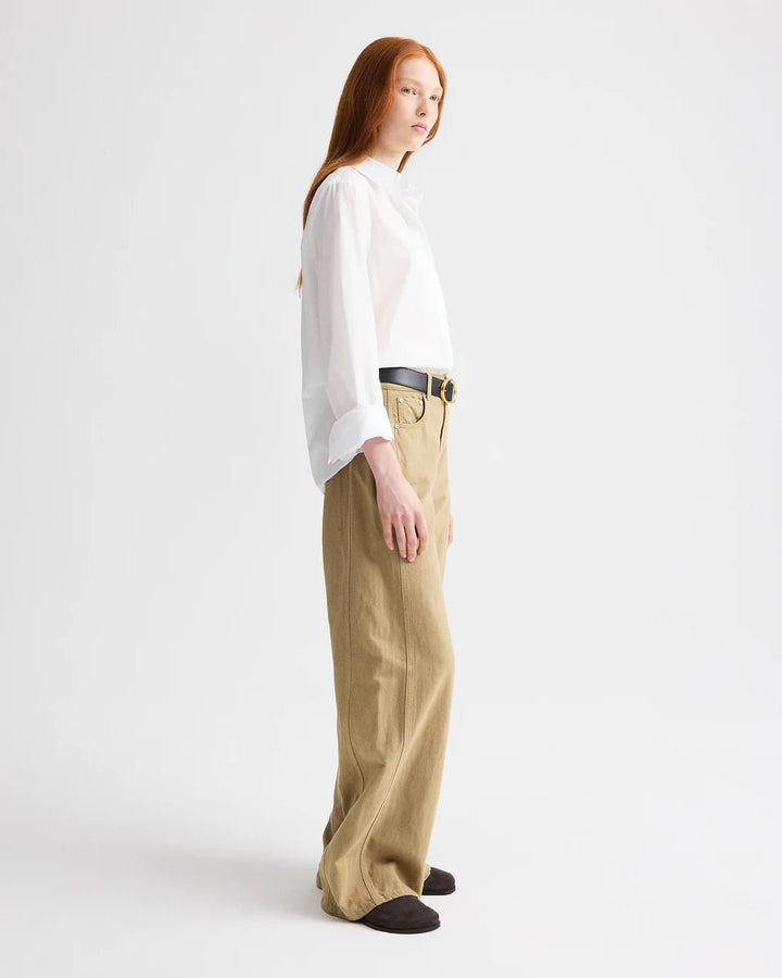 TWP - Boyfriend Superfine Cotton Shirt in White - Kalifornia Jean Bar