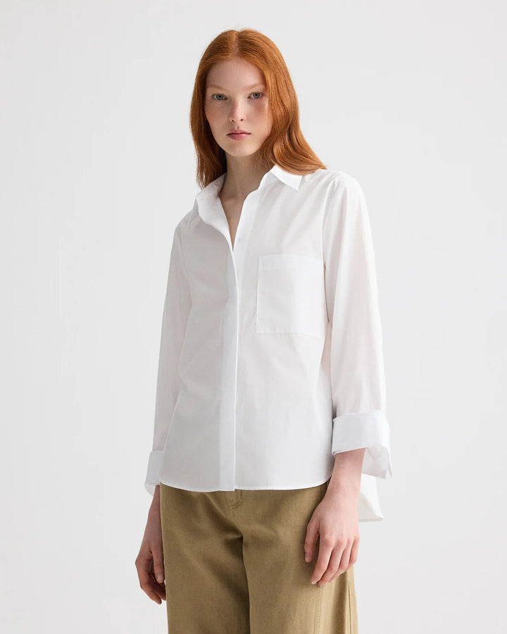 TWP - Boyfriend Superfine Cotton Shirt in White - Kalifornia Jean Bar