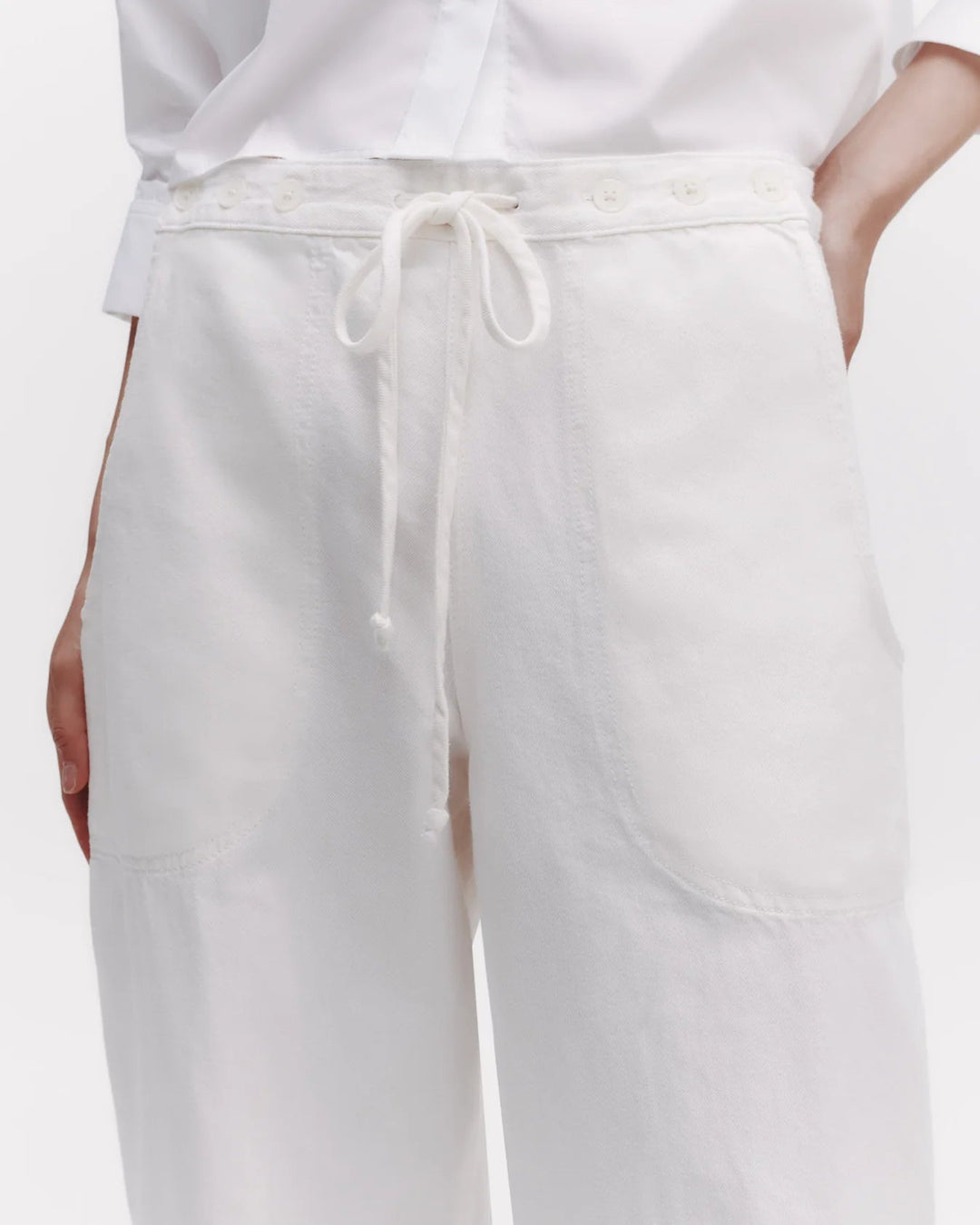 TWP - Jetties Beach in White Japanese Denim - Kalifornia Jean Bar