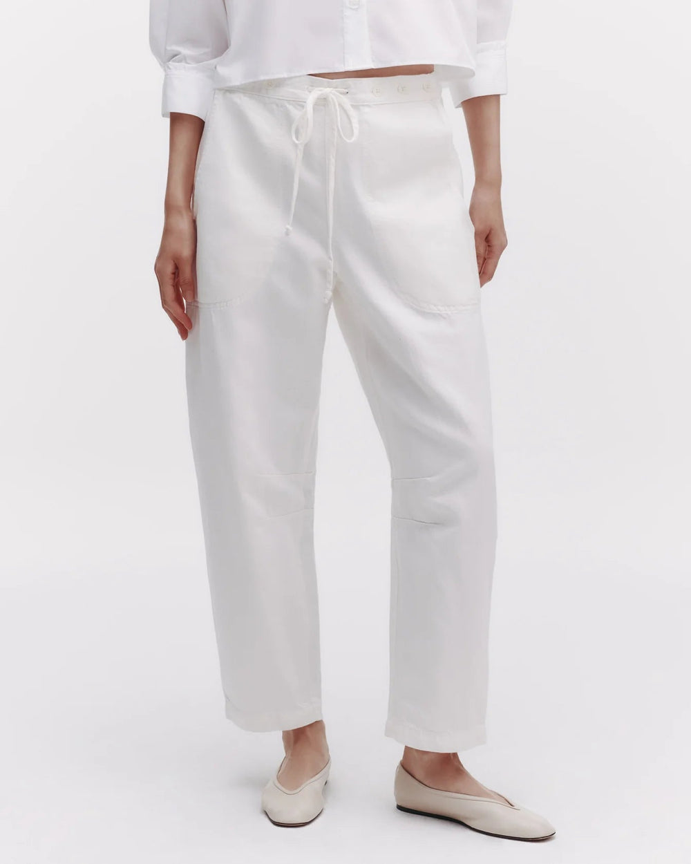 TWP - Jetties Beach in White Japanese Denim - Kalifornia Jean Bar