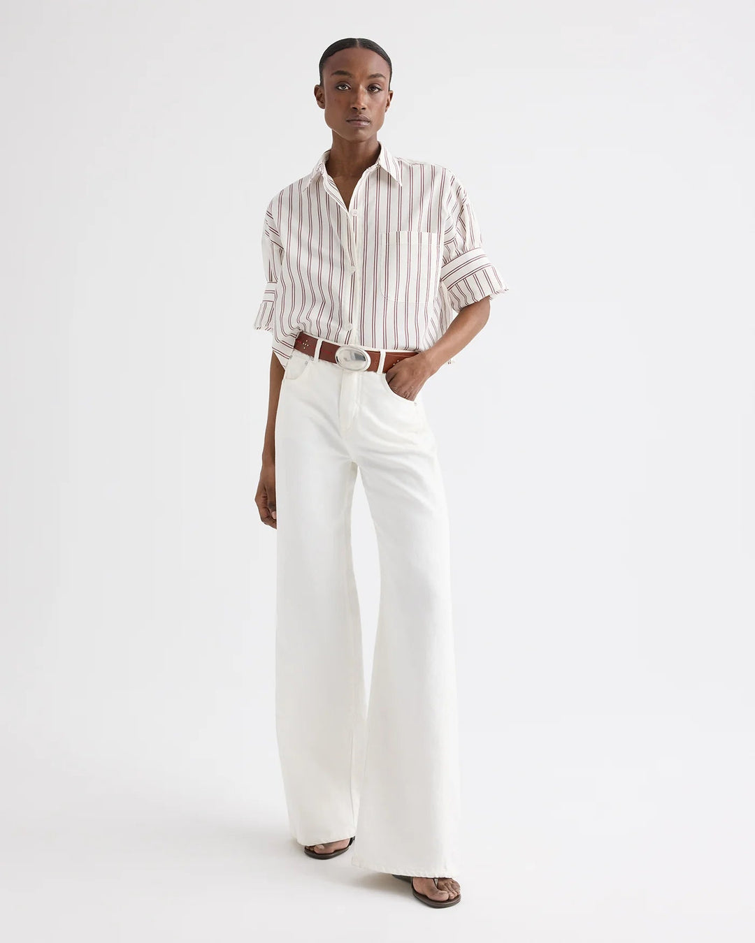 TWP - West 11th St Jean in White - Kalifornia Jean Bar