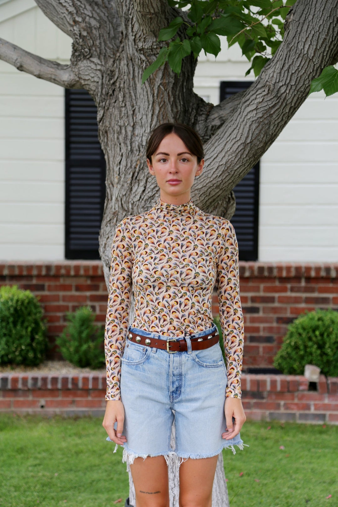 Ulla Johnson - Aurelia Jersey Long Sleeve Turtleneck in Swan - Kalifornia Jean Bar