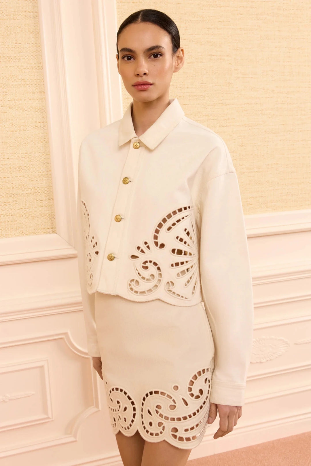 Ulla Johnson - Bobbi Eyelet Jacket Cowrie - Kalifornia Jean Bar