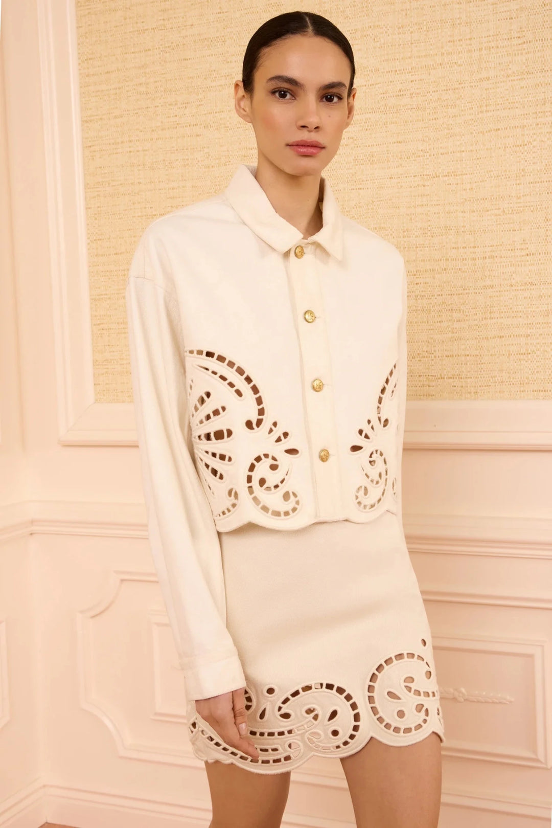 Ulla Johnson - Bobbi Eyelet Jacket Cowrie - Kalifornia Jean Bar
