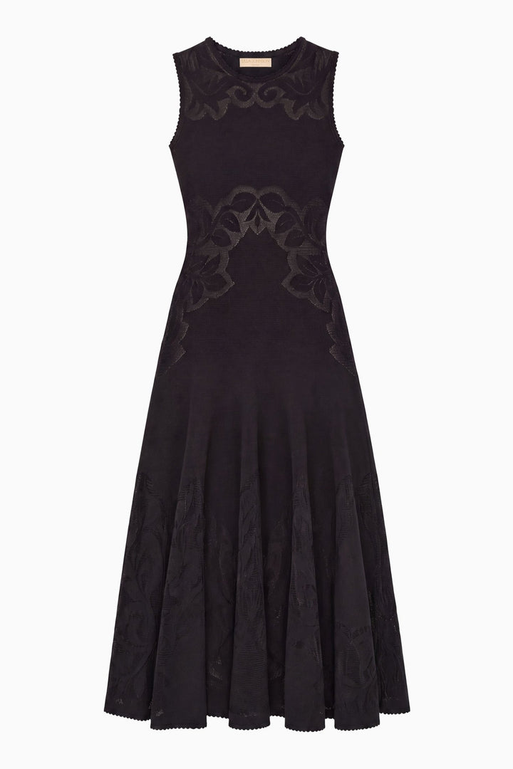 Ulla Johnson - Corinthia Knit Dress in Noir - Kalifornia Jean Bar