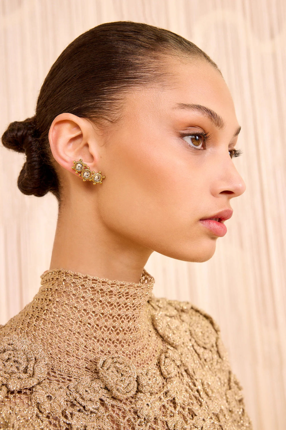 Ulla Johnson - Kavi Crystal Mix Stud Climber Earrings - Kalifornia Jean Bar