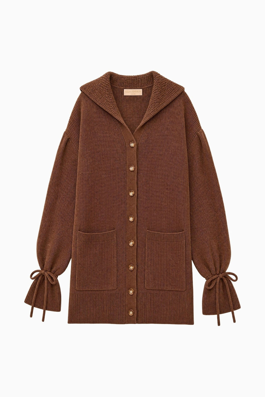 Ulla Johnson - Makila Knit Cardigan in Clove - Kalifornia Jean Bar