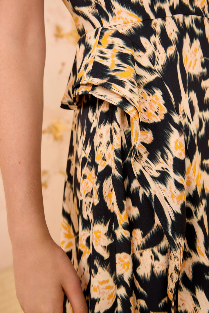 Ulla Johnson - Nadya Short Sleeve Midi Dress in Tourmaline - Kalifornia Jean Bar