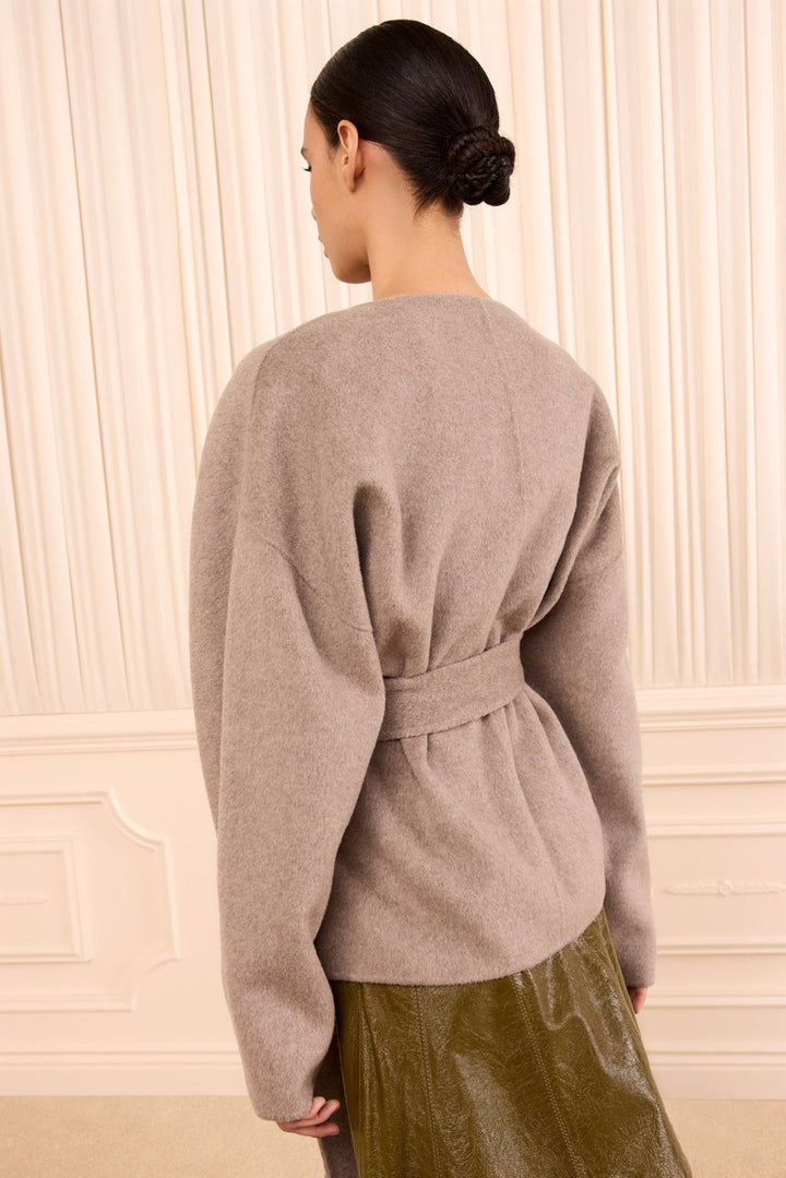 Ulla Johnson - Sasha Wool Coat Dove Melange - Kalifornia Jean Bar