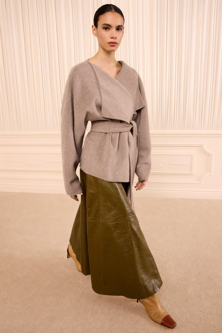Ulla Johnson - Sasha Wool Coat Dove Melange - Kalifornia Jean Bar