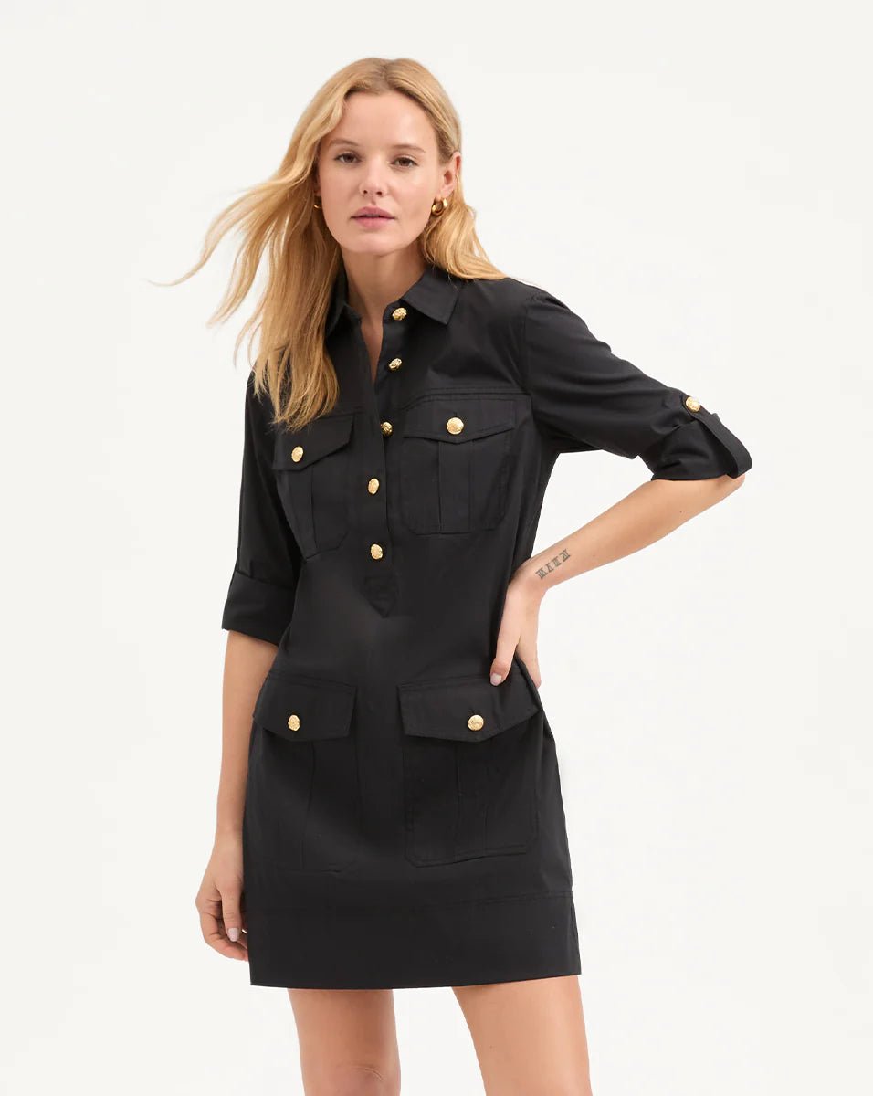 Veronica Beard - Saude Cargo Dress in Black - Kalifornia Jean Bar