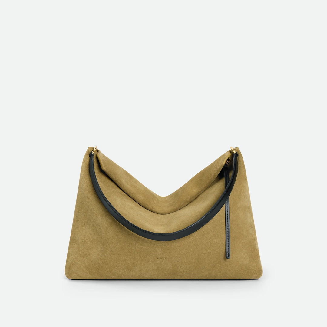 Wandler - Penelope Tote in Khaki Suede/Black - Kalifornia Jean Bar