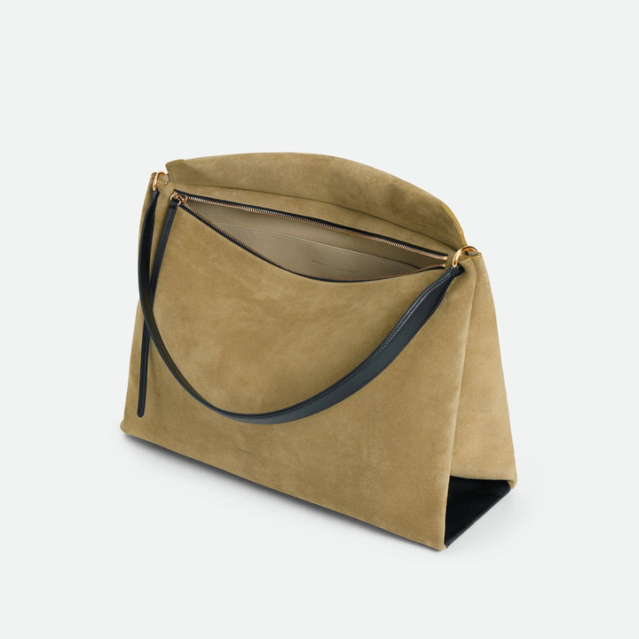 Wandler - Penelope Tote in Khaki Suede/Black - Kalifornia Jean Bar