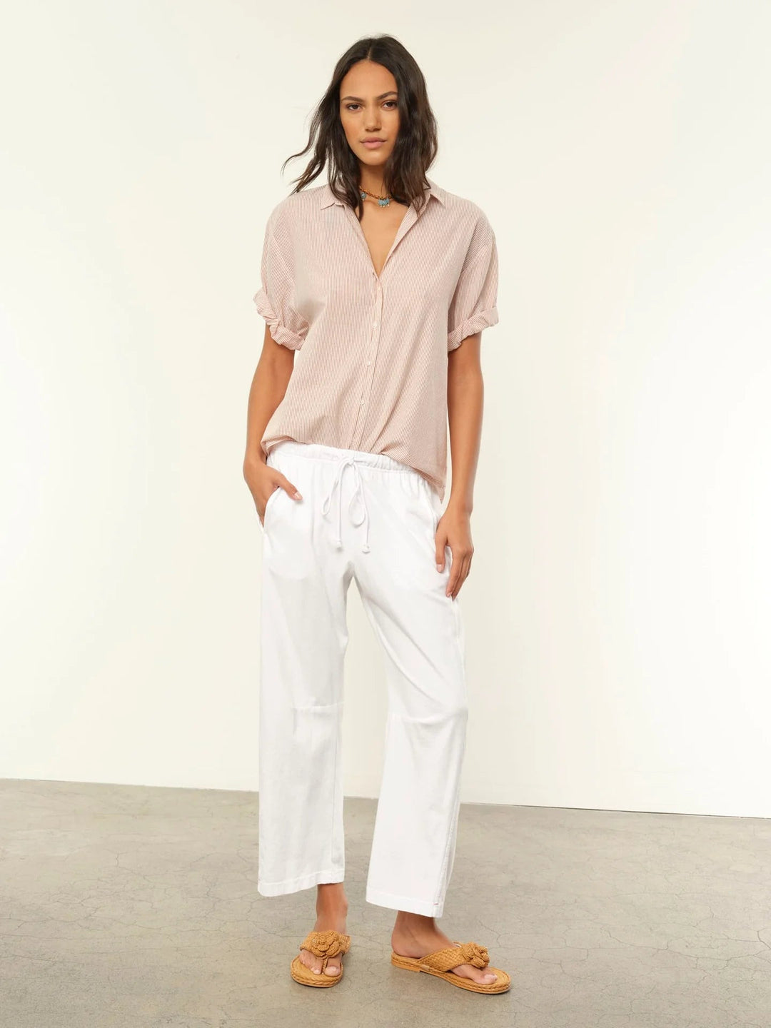 Xirena - Channing Shirt in Burnt Sienna Stripe - Kalifornia Jean Bar